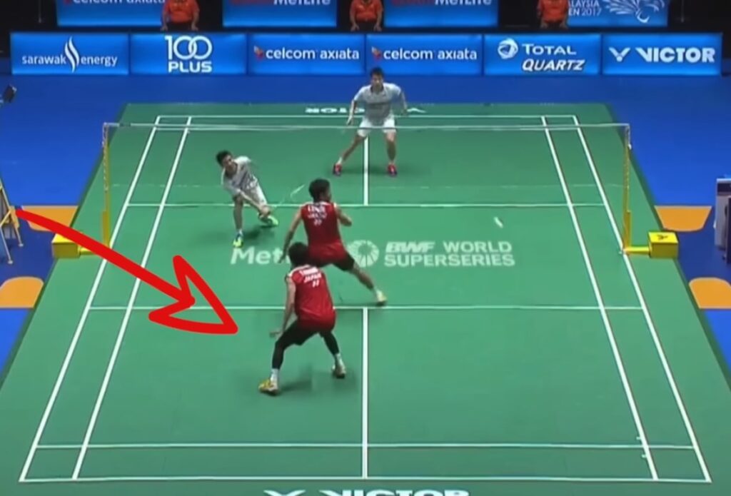 Kevin Sanjaya Sukamuljo deceptive return of serve