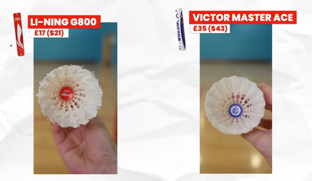 Badminton shuttlecock durability test Li Ning G800 vs Victor Master Ace