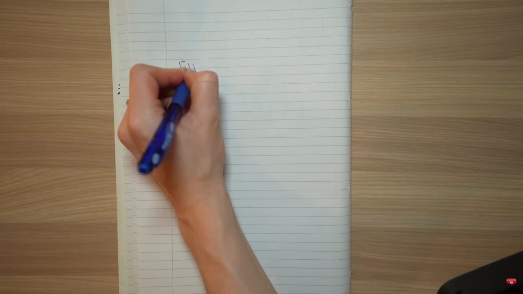writing actively using your fingers